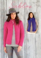 Knitting Pattern - Sublime 6124 - Lola Super Chunky - Jacket & Waistcoat
